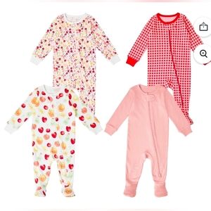 Member's Mark Baby 4 Pack Tight Fit Sleep & Play Footie Pj 12 Months New w/ Tags